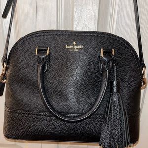 Kate Spade Black Leather McCall Street Carli Convertible Crossbody Purse
